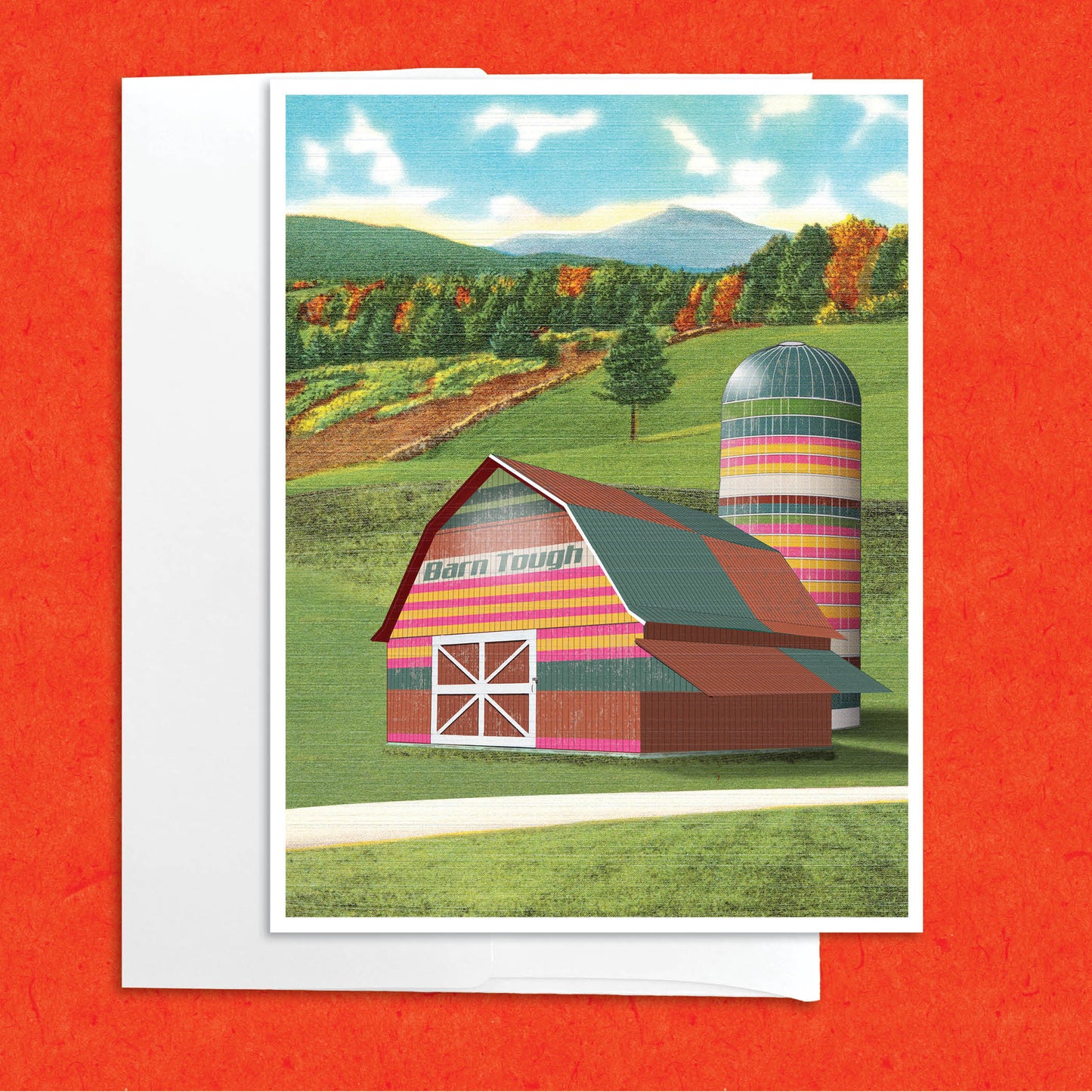 Barn Tough (barn and silo) funny greeting card