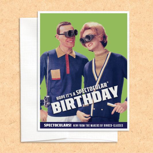 Spectocular Birthday funny quirky birthday card
