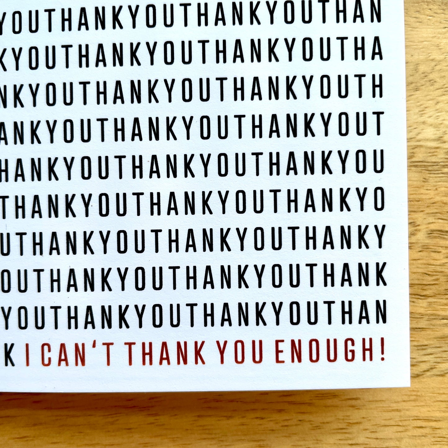 Can't Thank You Enough funny greeting card