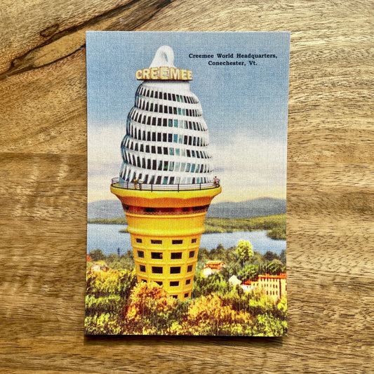 Creemee World Headquarters funny Vermont postcard