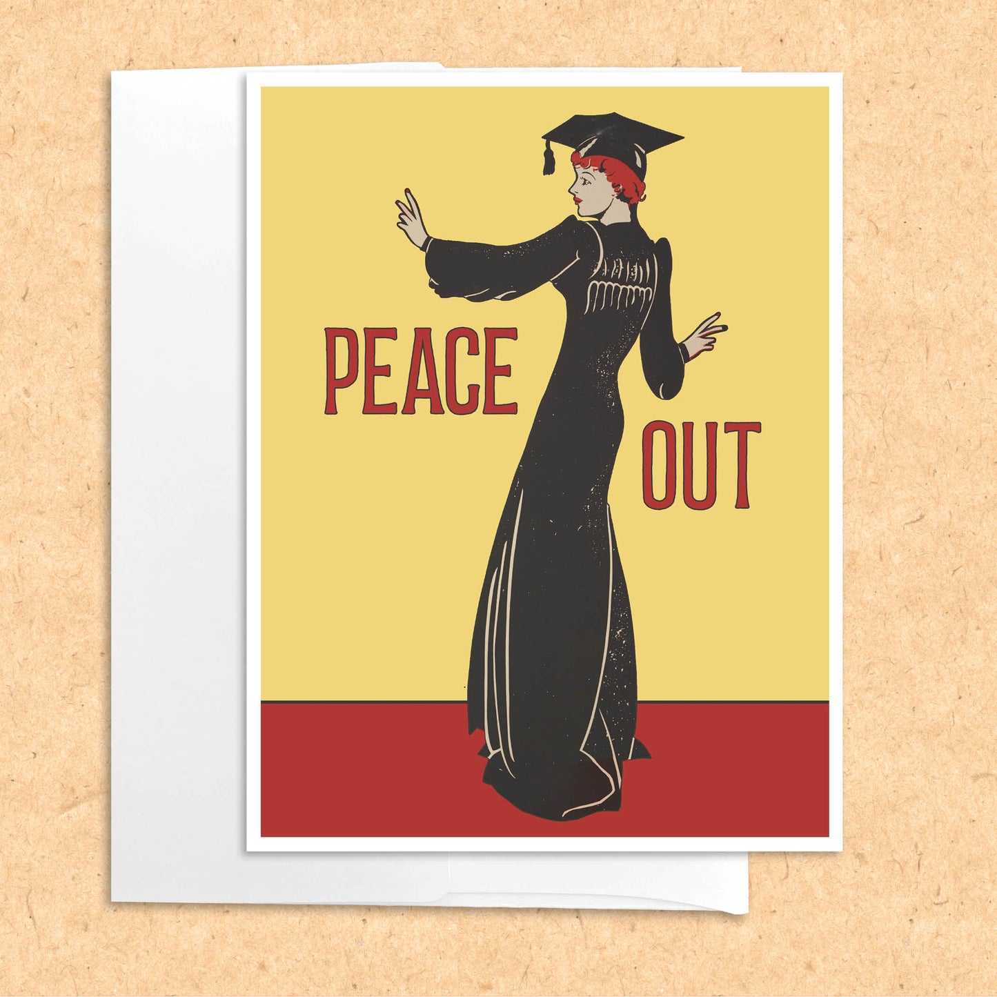 Peace Out funny graduation card