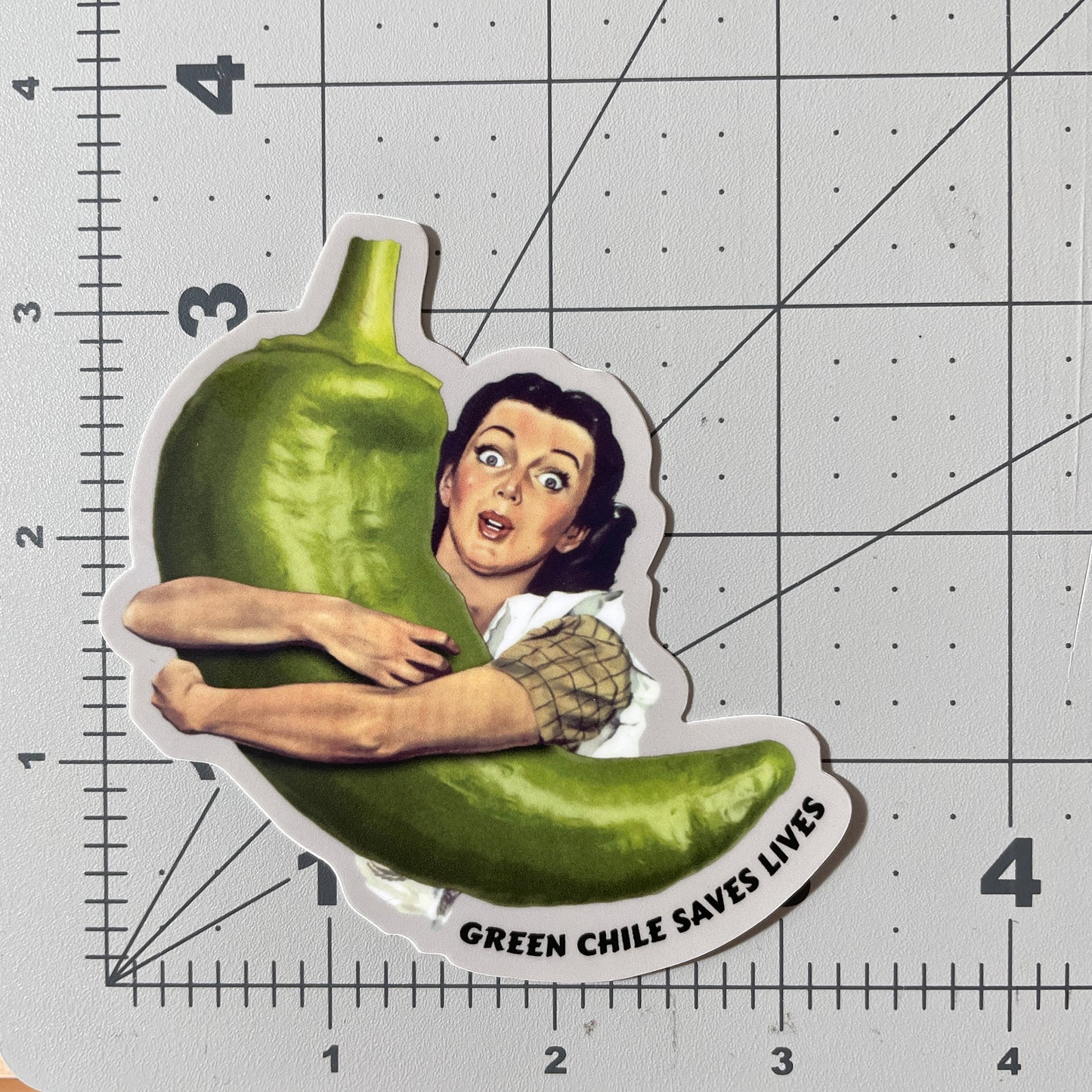 Green Chile Saves Lives funny sticker