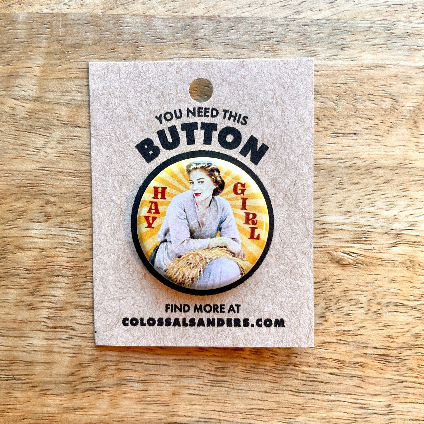 Hay Girl (button or magnet)