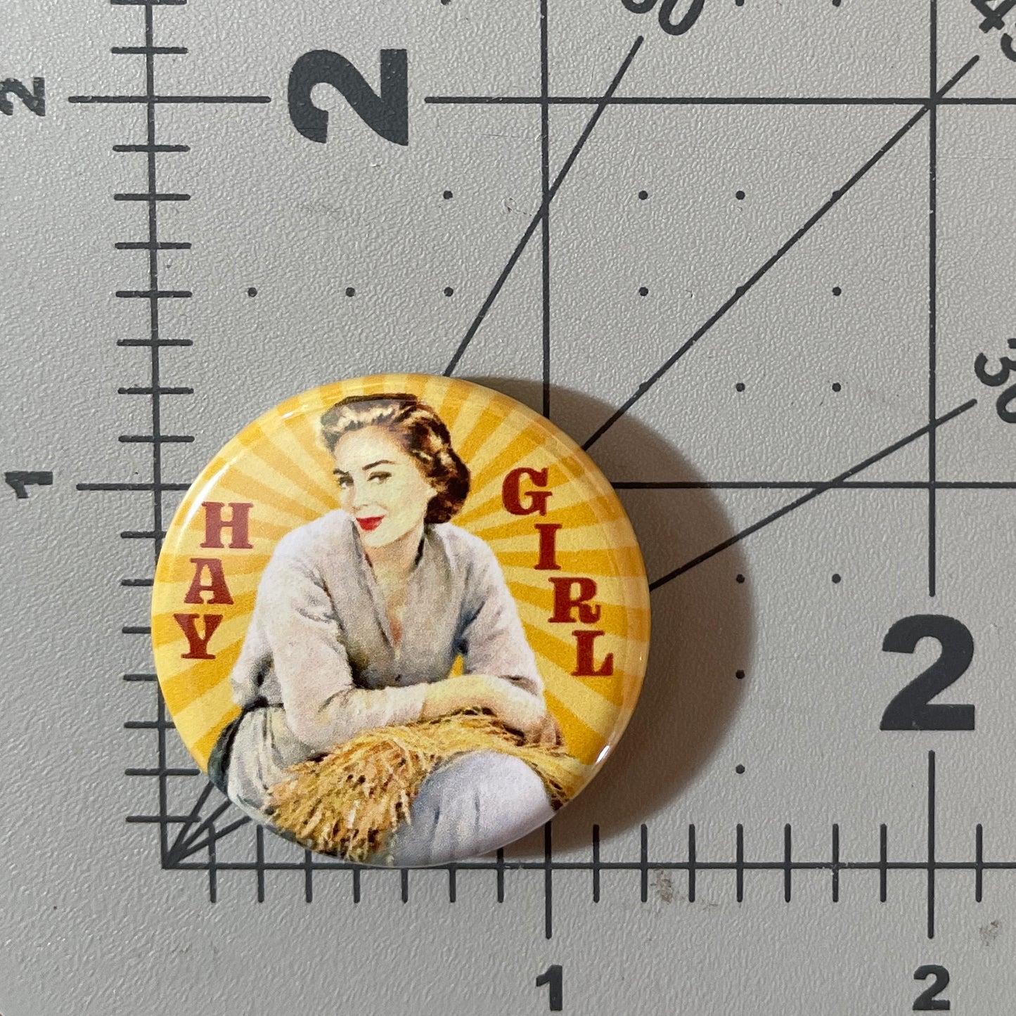 Hay Girl (button or magnet)
