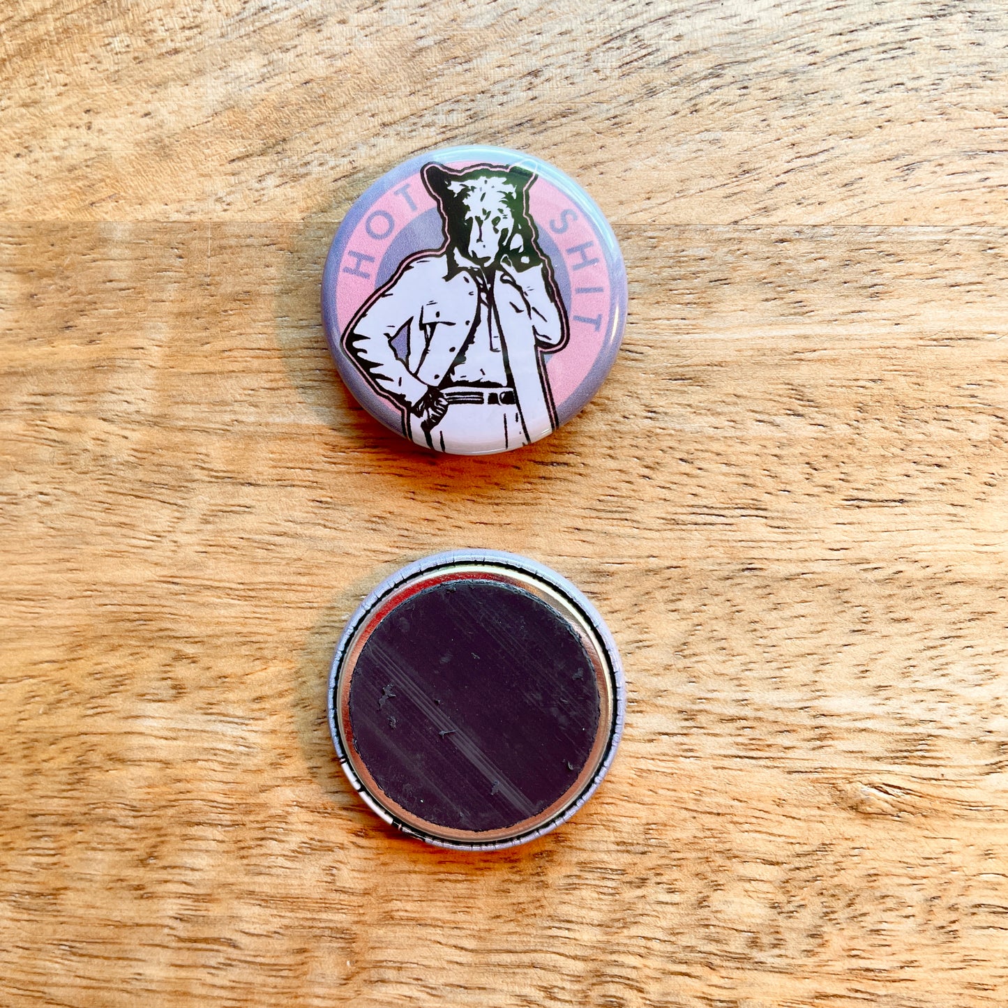 Hot Sh*t Bear (button or magnet)
