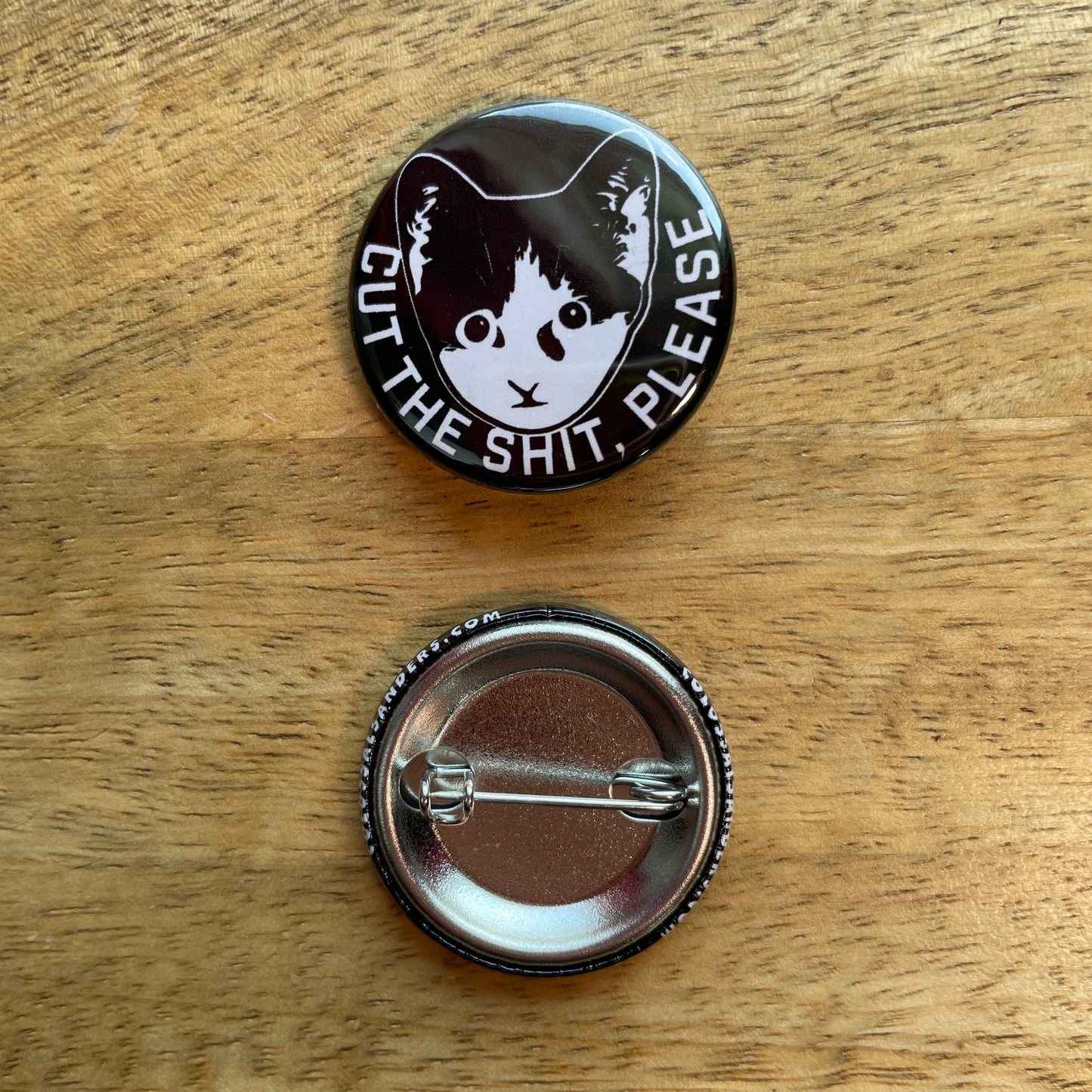 Cut the Shit Kitten button or magnet