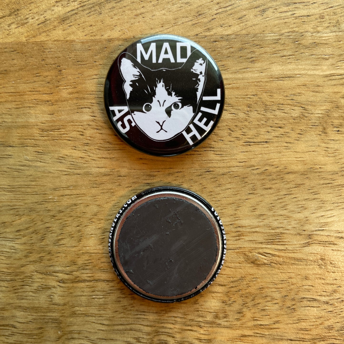 Mad as Hell Kitten button or magnet