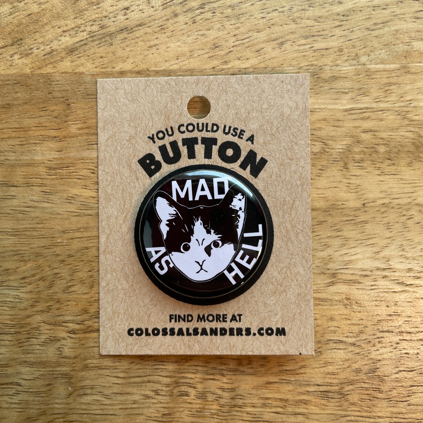 Mad as Hell Kitten button or magnet