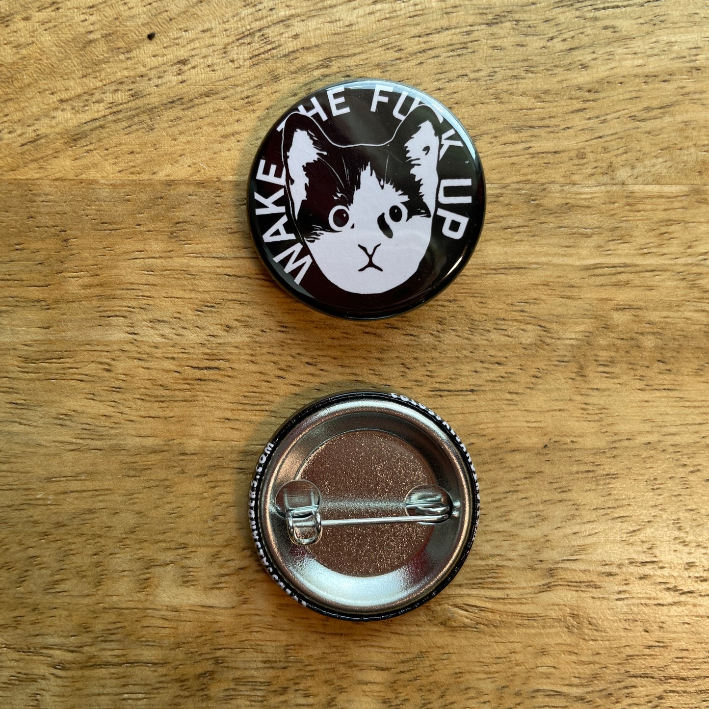 Wake the F Up Kitten button or magnet