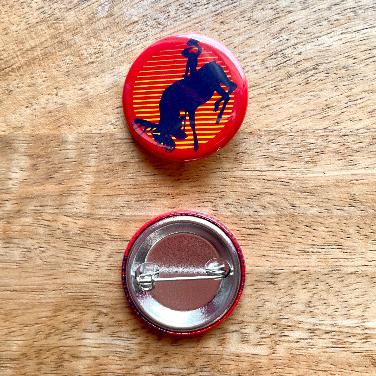 Moose Rodeo Cowgirl (button or magnet)