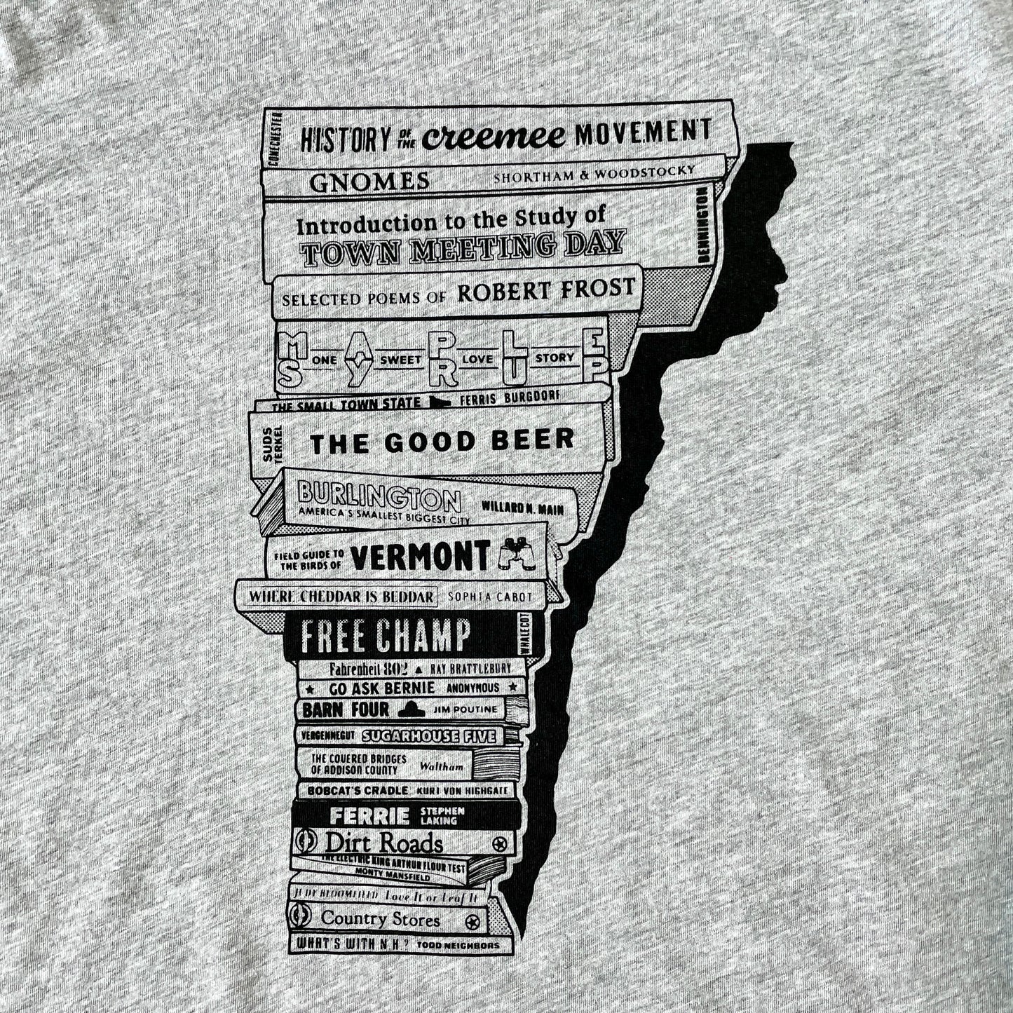 Vermont Book Stack T-shirt