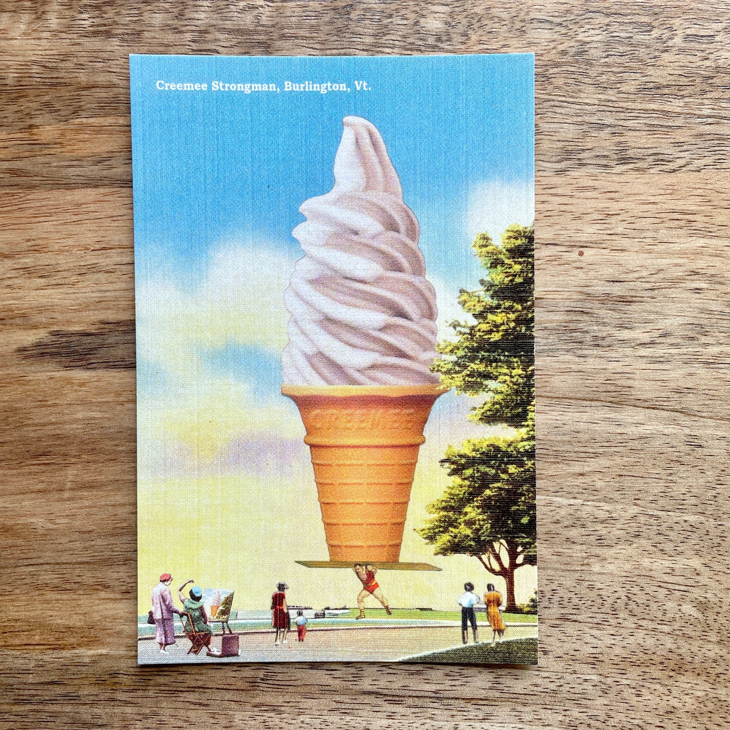Vermont Creemee Strongman Postcard