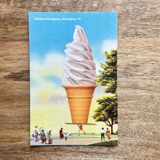 Vermont Creemee Strongman Postcard