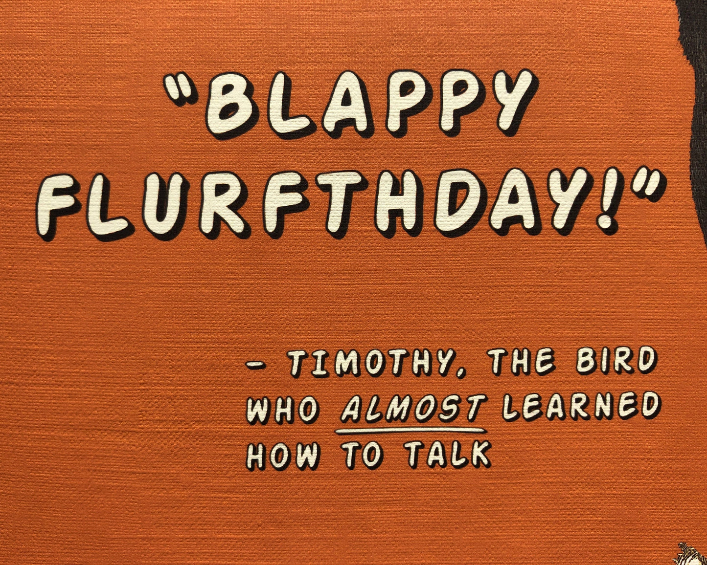 Blappy Flurfthday! funny quirky birthday card
