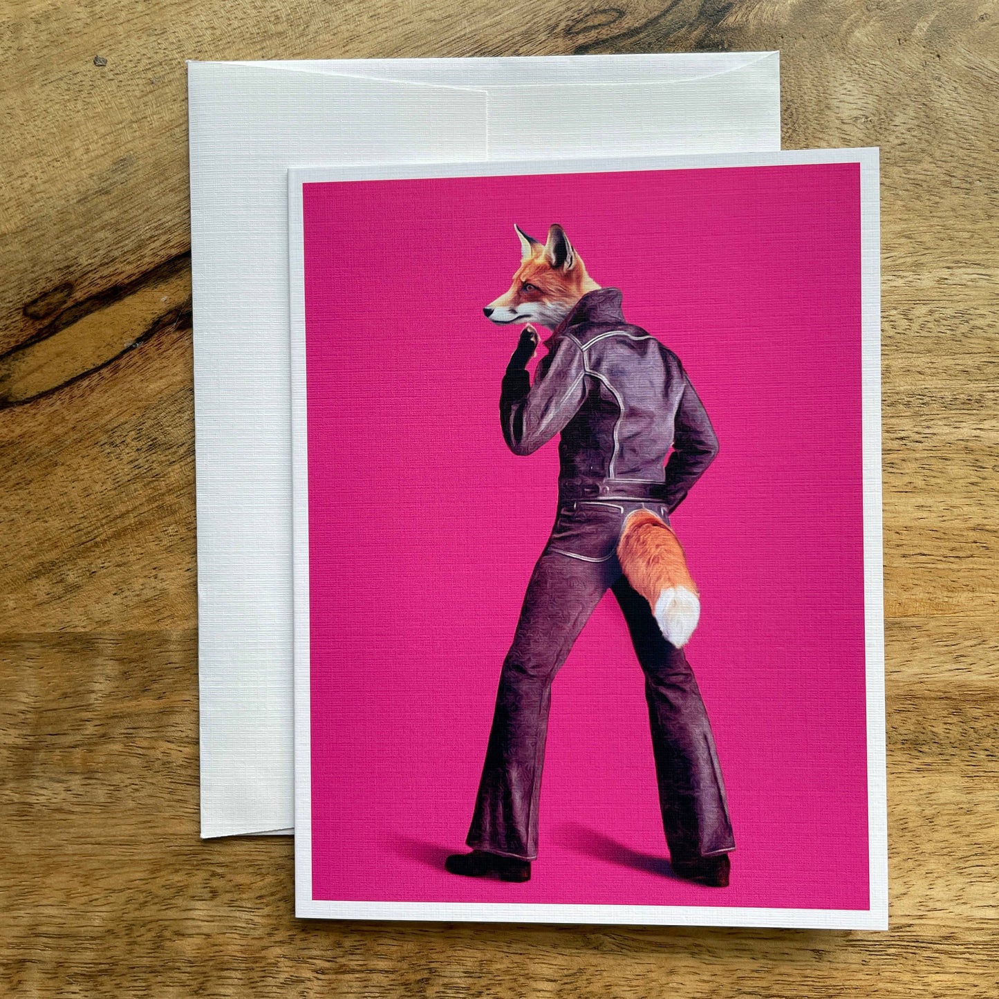 Fox in Clothes funny animal greeting card