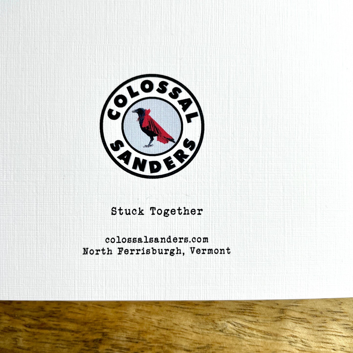 Stuck in the Notch Together funny greeting card