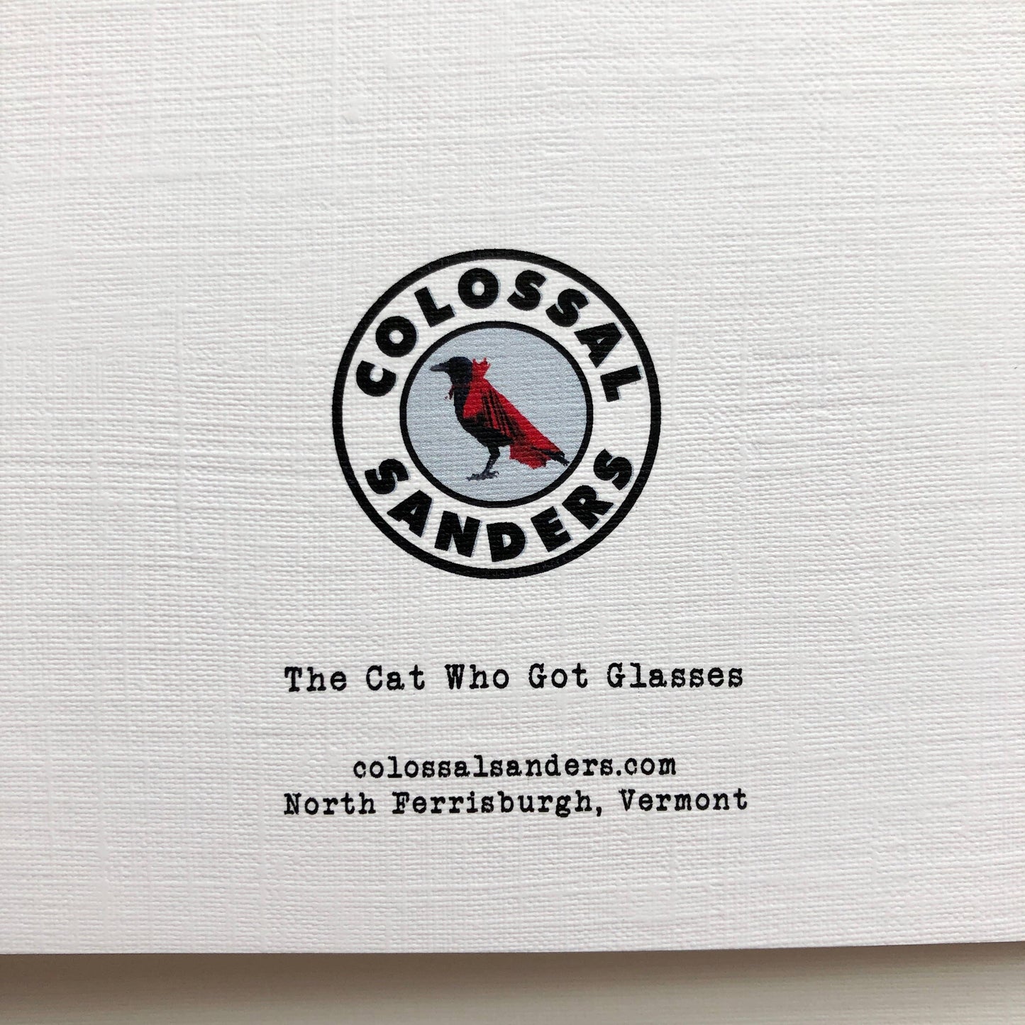 Cat Got Glasses Thank You funny greeting card