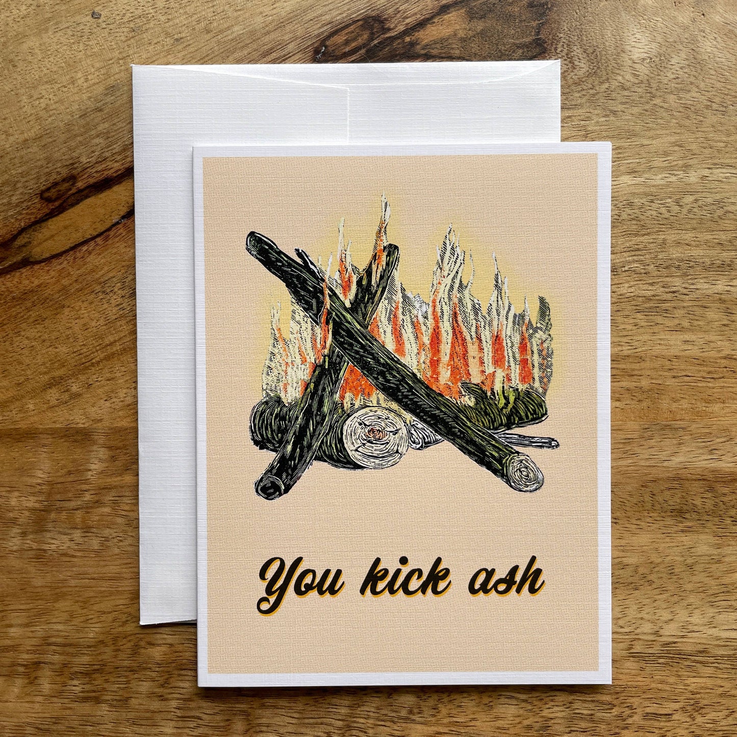 You Kick Ash funny greeting card