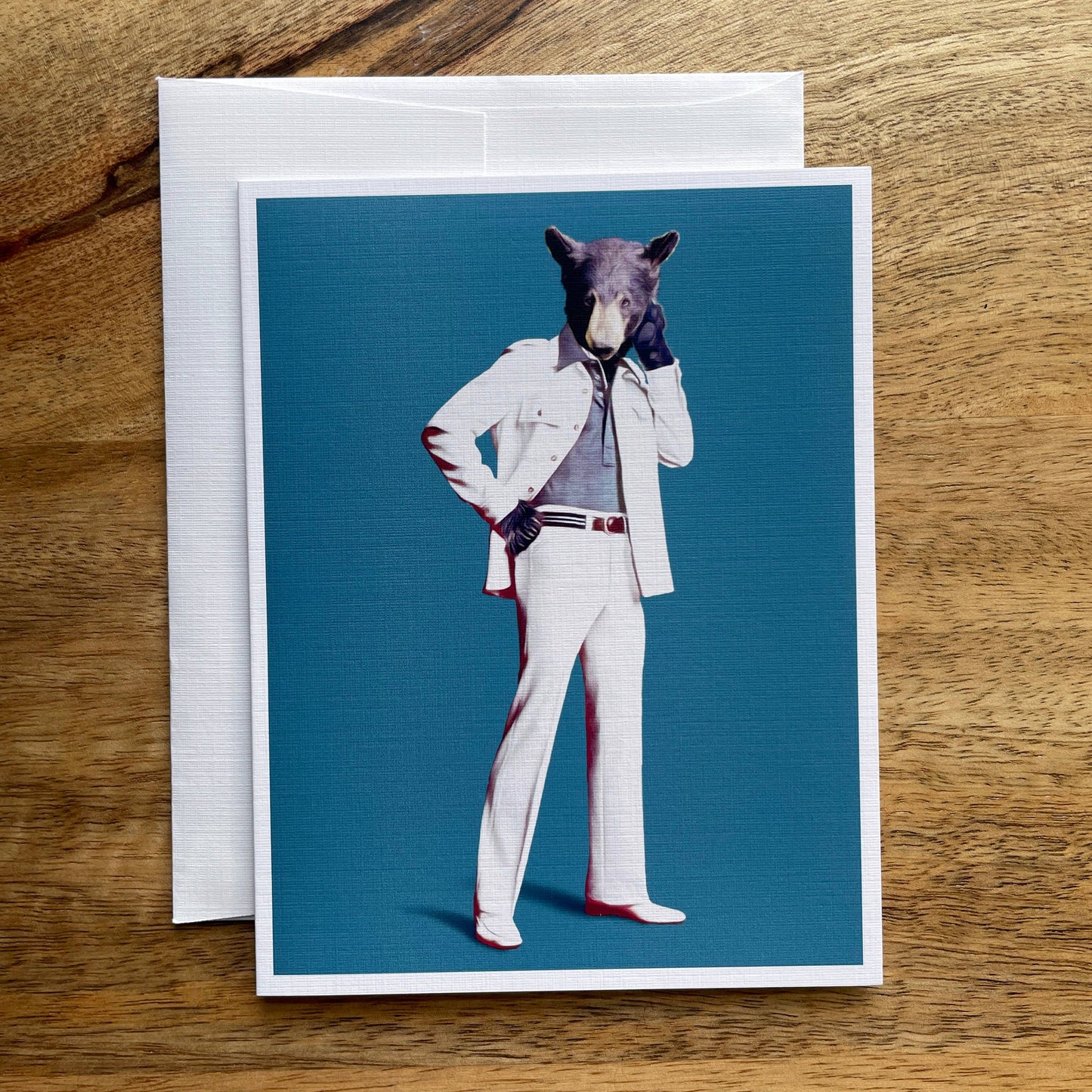 Bear in Clothes funny animal greeting card