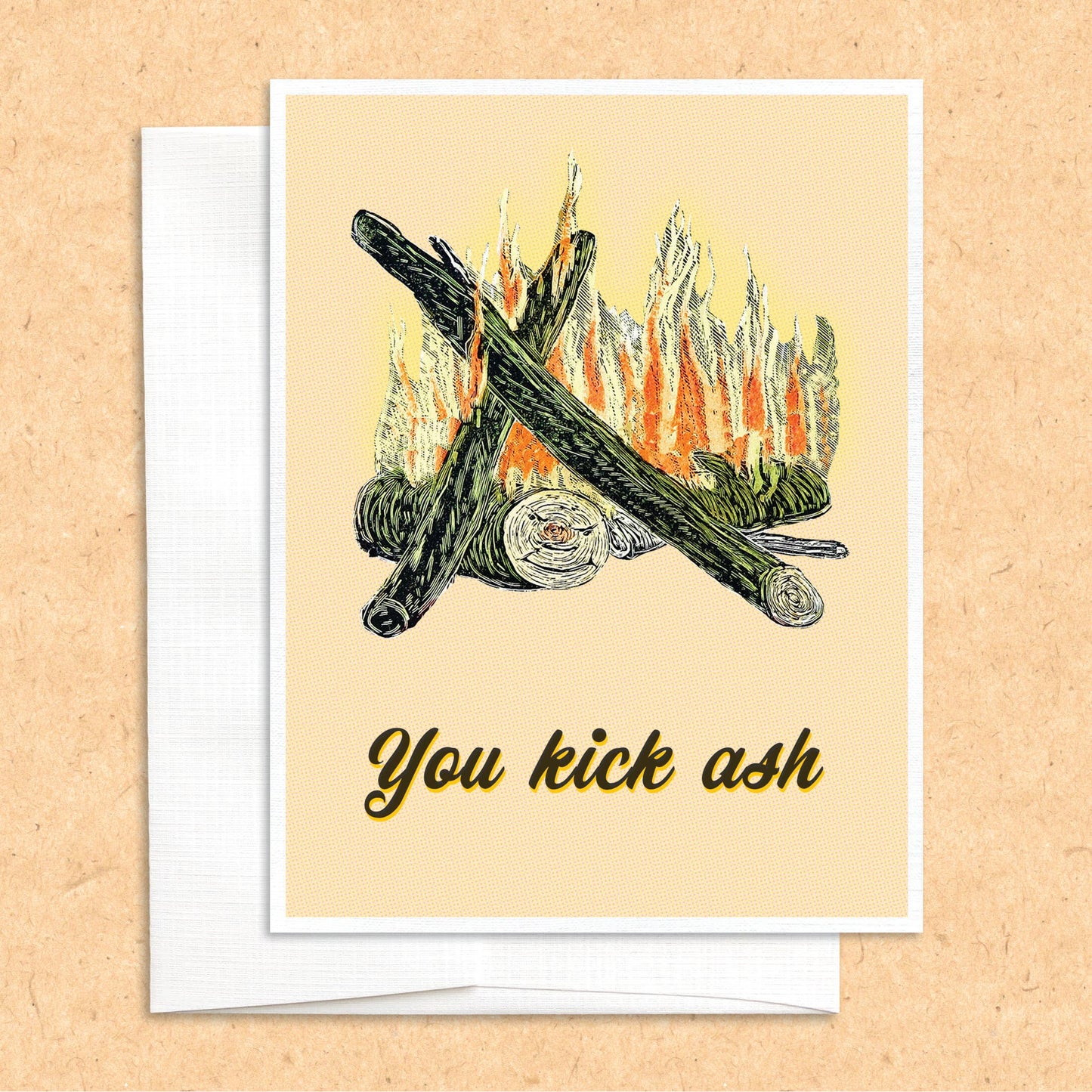 You Kick Ash funny greeting card