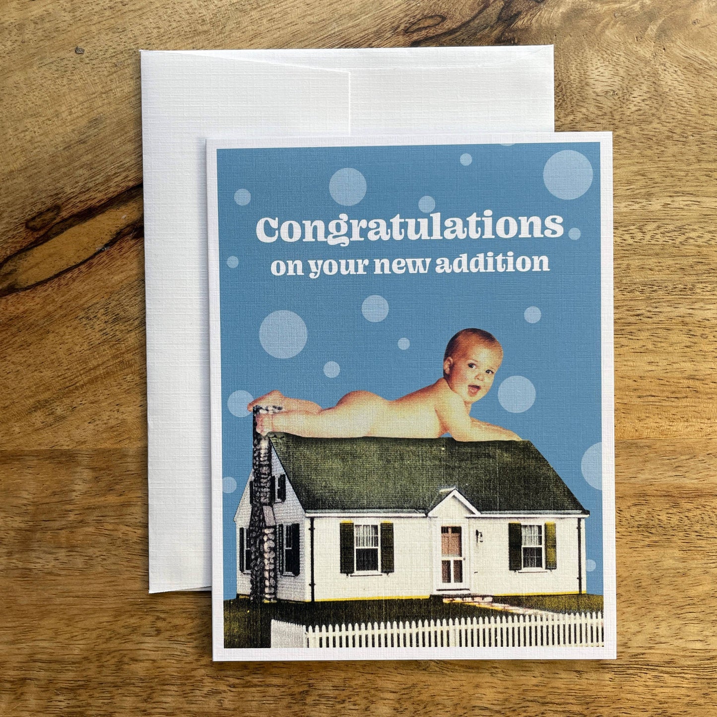 Congrats on Your New Addition Baby funny quirky greeting car