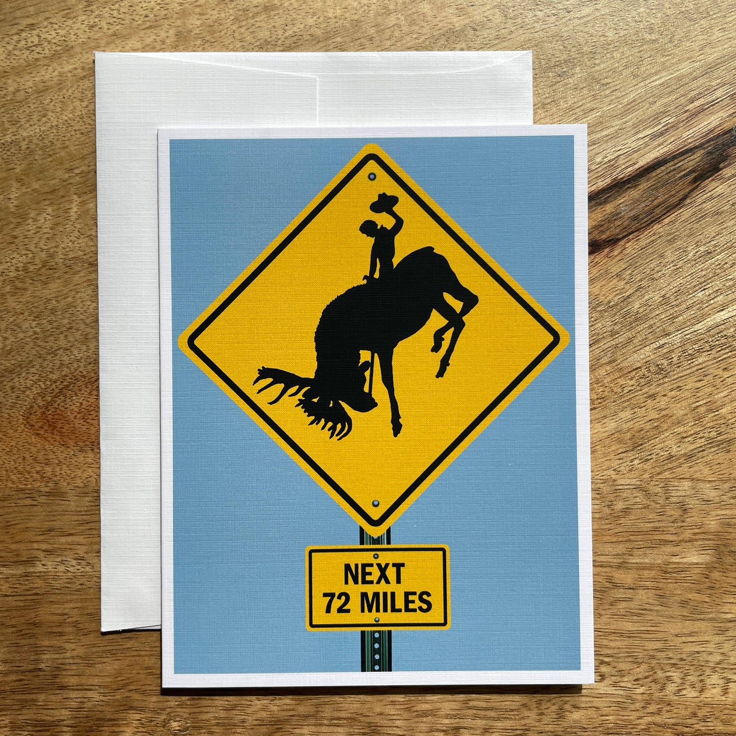 Moose Rodeo Crossing Sign funny animal greeting card
