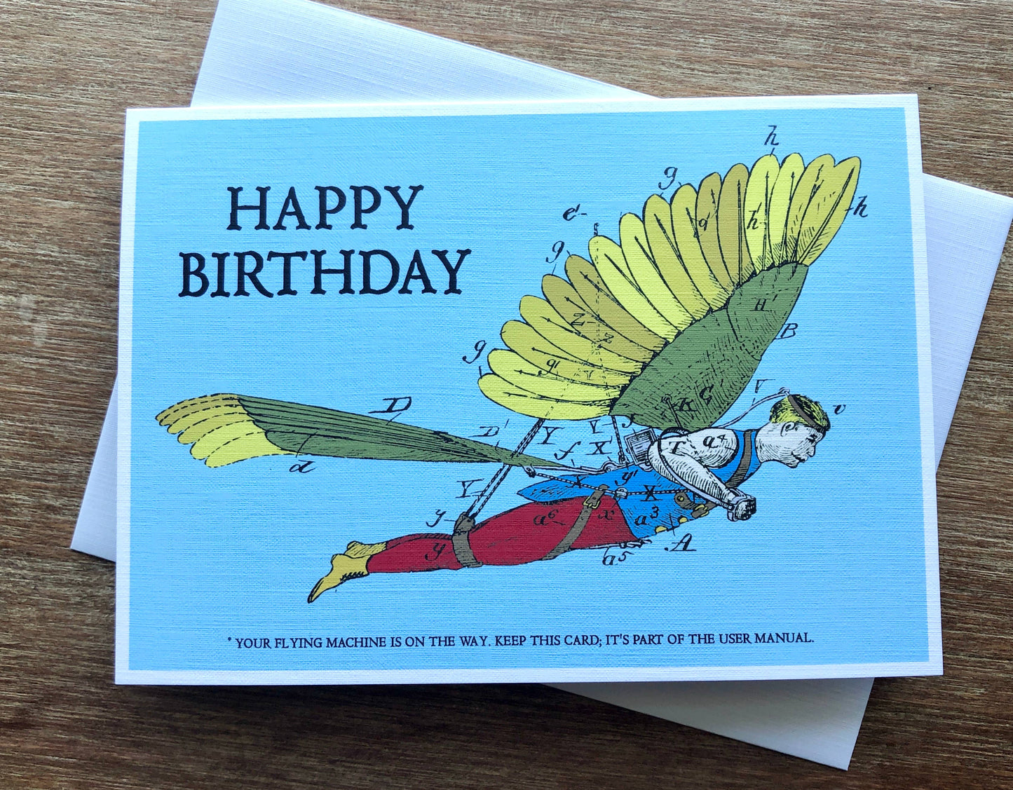 Flying Machine Birthday Card