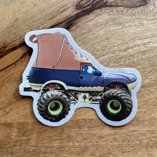 Bean Boot Monster Trucker sticker