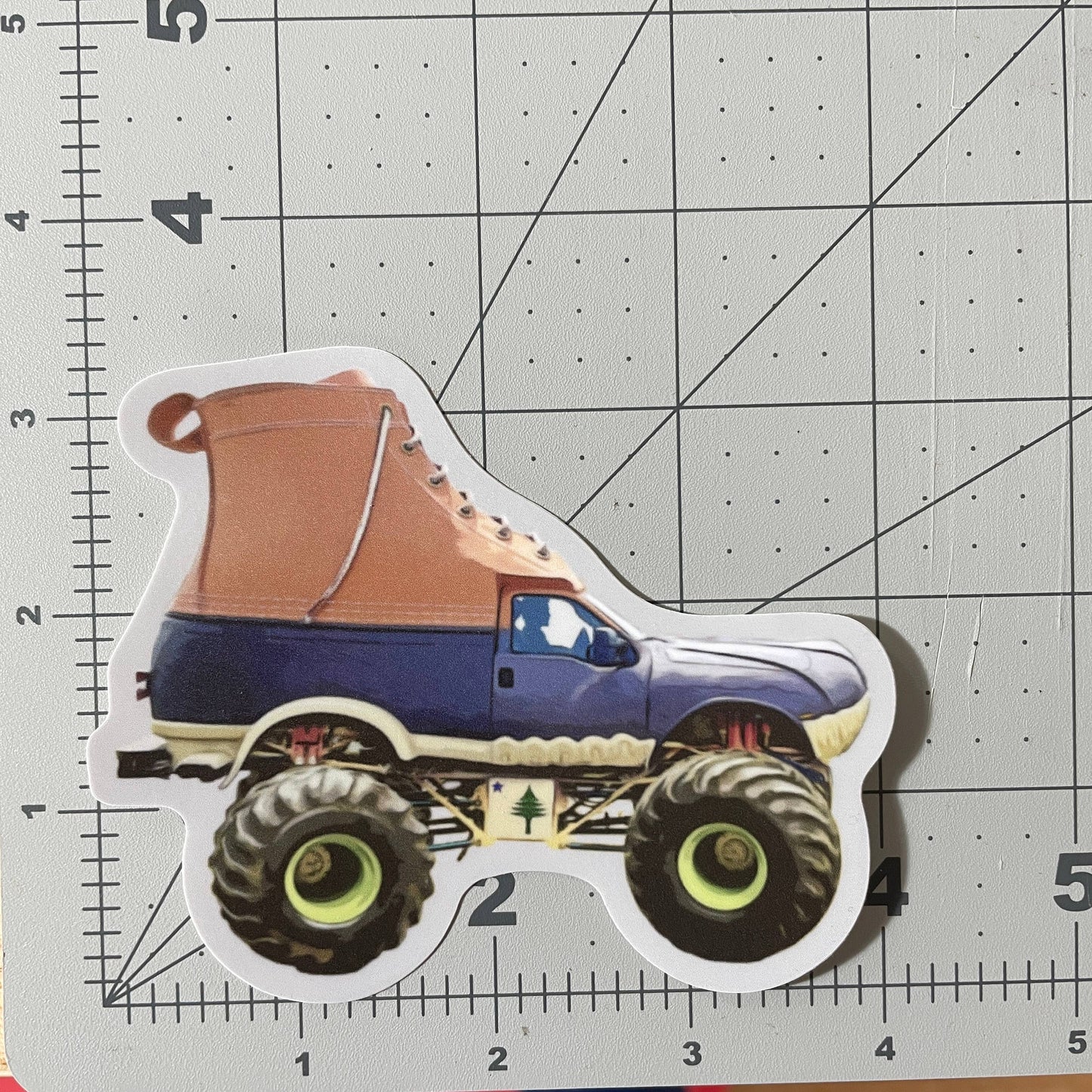 Bean Boot Monster Trucker sticker