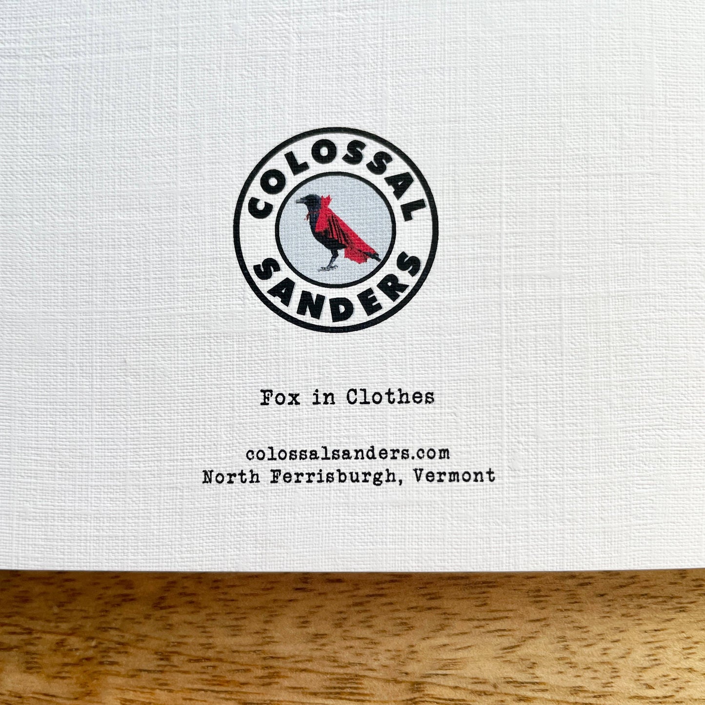 Fox in Clothes funny animal greeting card