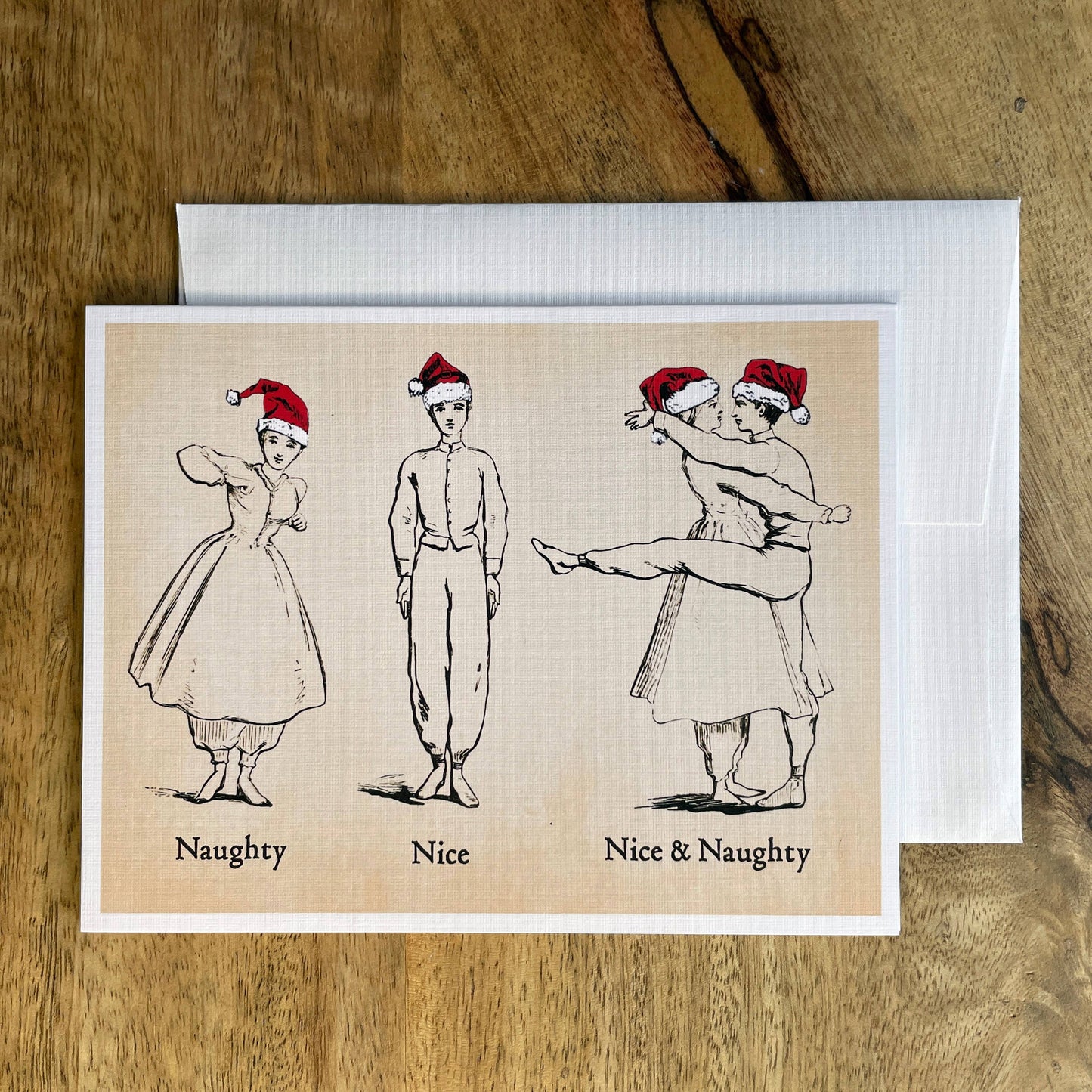 Nice and Naughty funny Holiday Christmas Card