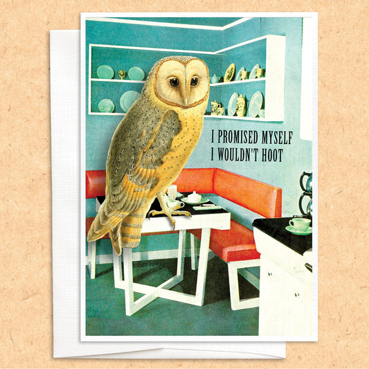 Barn Owl Wouldn't Hoot funny bird greeting card