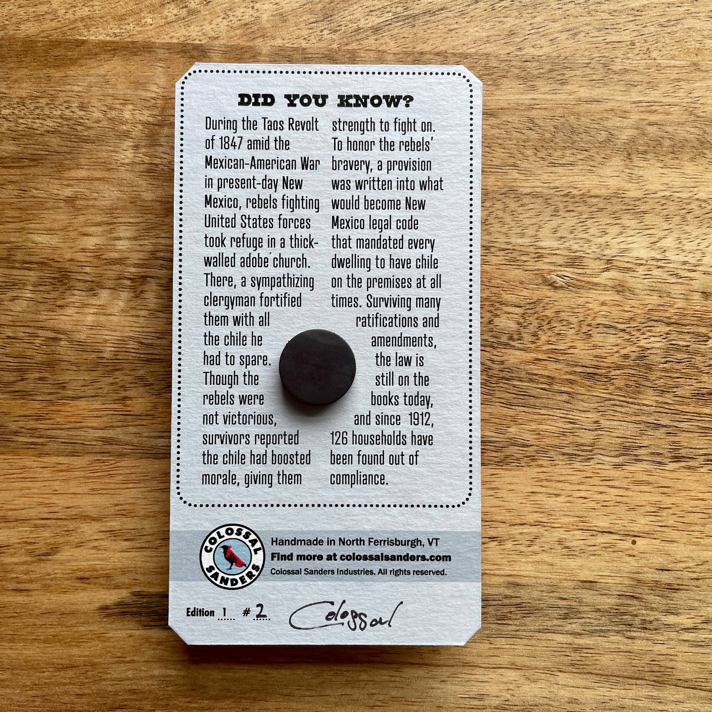 New Mexico Compliance Chile Toy handmade magnet