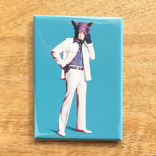 Bear in Clothes funny magnet