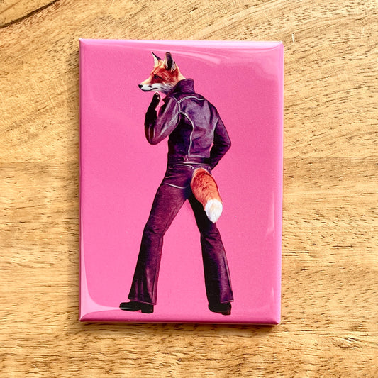 Fox in Clothes funny magnet