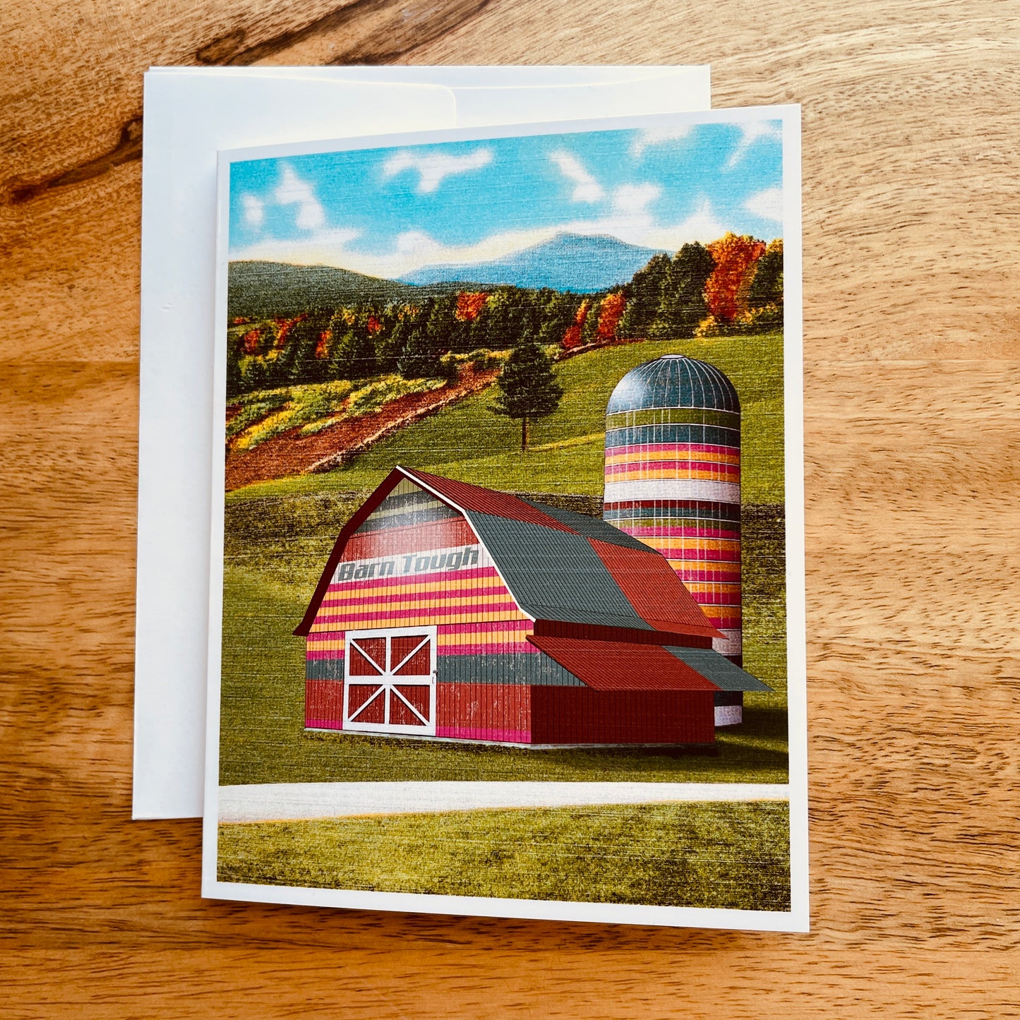 Barn Tough (barn and silo) funny greeting card