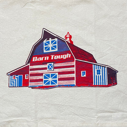Barn Tough funny sock-pattern barn Tea Towel