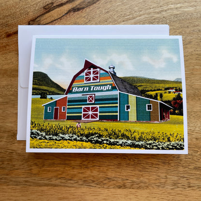 Barn Tough (wide barn) funny greeting card