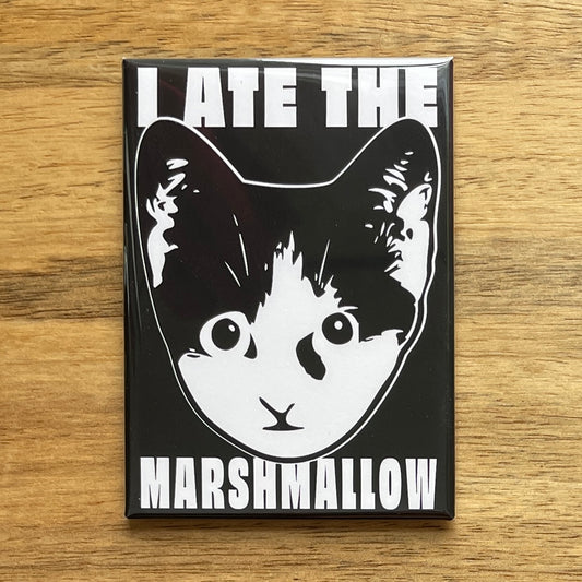 I Ate the Marshmallow Kitten funny cat magnet