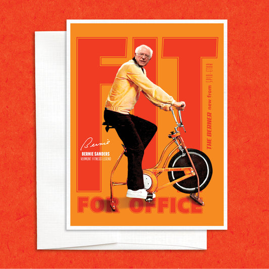 Bernie Sanders: Fit for Office funny greeting card