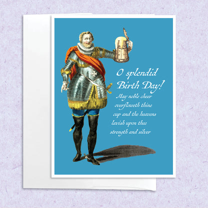 Renaissance Beer Birthday funny greeting card
