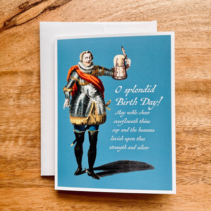 Renaissance Beer Birthday funny greeting card
