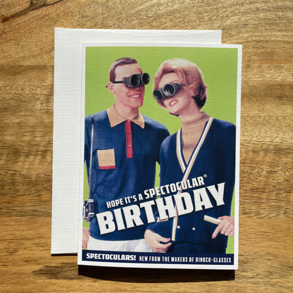 Spectocular Birthday funny quirky birthday card