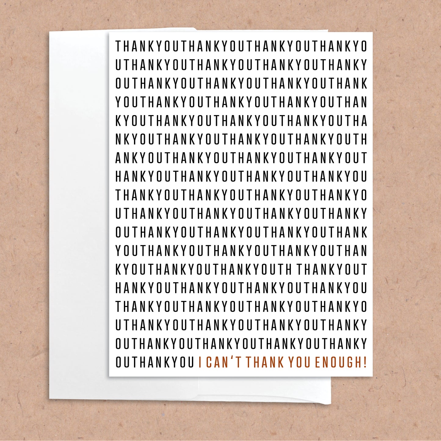 Can't Thank You Enough funny greeting card