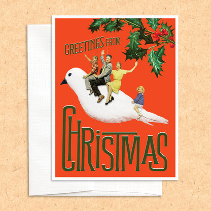 Greetings from Christmas funny  Holiday Card
