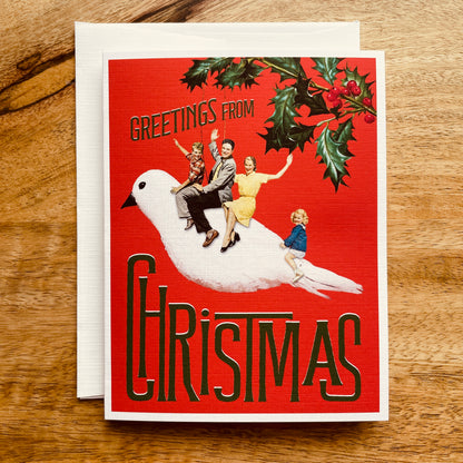 Greetings from Christmas funny  Holiday Card