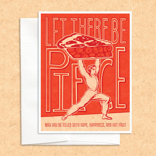 Let There Be Pie(ce) funny Holiday Christmas Card