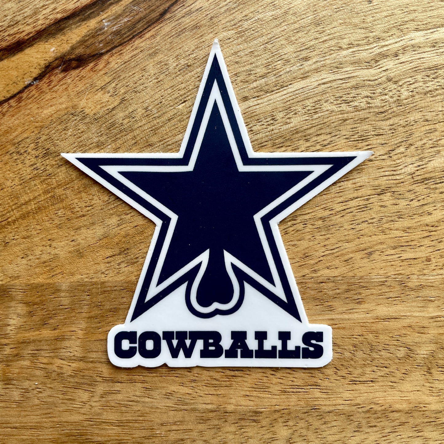 Cowballs - Dallas Cowboys funny parody NFL Sticker