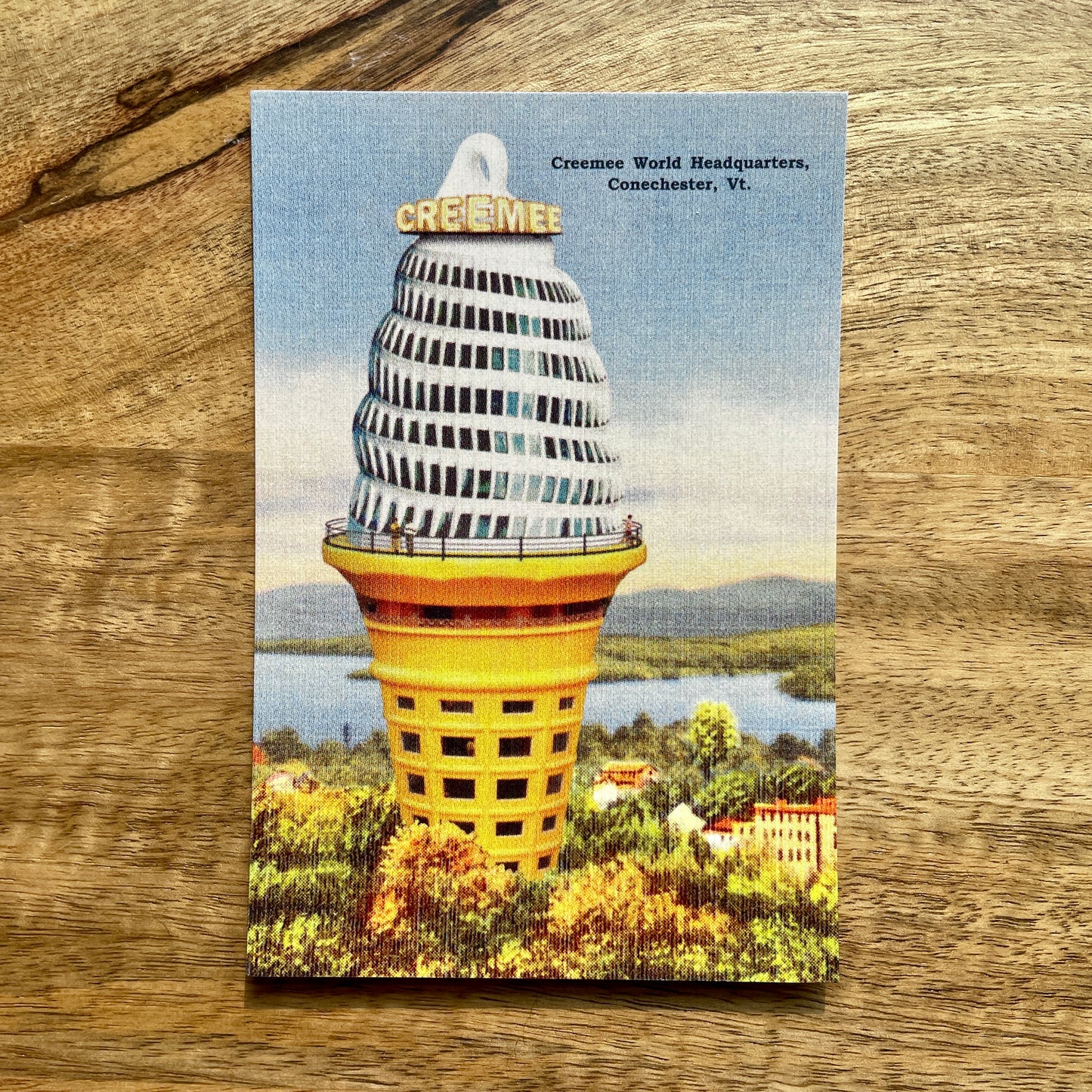 Creemee World Headquarters funny Vermont postcard
