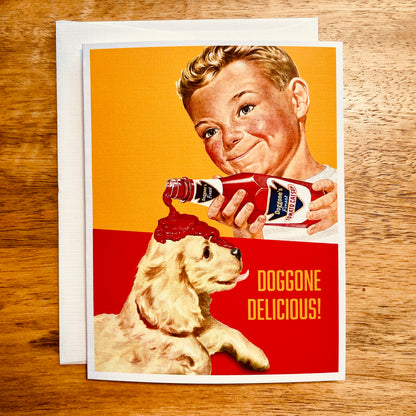 Doggone Delicious funny pet greeting card